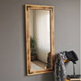 Hanah Home Espejo Bohemio de Madera Maciza de Pino, Nogal